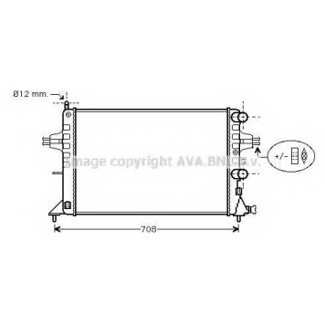 Радиатор охлаждения двигателя AVA QUALITY COOLING OLA2255