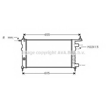 Радиатор охлаждения двигателя AVA QUALITY COOLING OLA2261
