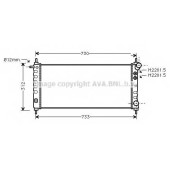 Радиатор охлаждения двигателя AVA QUALITY COOLING OLA2263