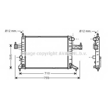 Радиатор охлаждения двигателя AVA QUALITY COOLING OLA2306