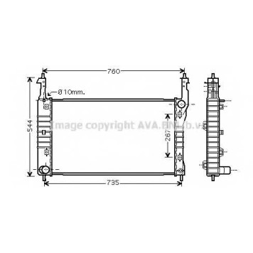 Радиатор охлаждения двигателя AVA QUALITY COOLING OLA2432