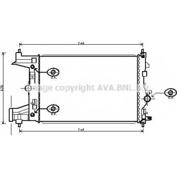 Радиатор охлаждения двигателя AVA QUALITY COOLING OLA2486