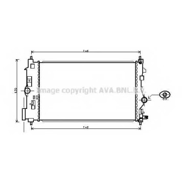 Радиатор охлаждения двигателя AVA QUALITY COOLING OLA2488