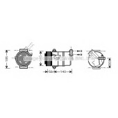 Компрессор кондиционера для OPEL ASTRA, ZAFIRA, ZAFIRA TOURER C <b>AVA QUALITY COOLING OLAK428</b>