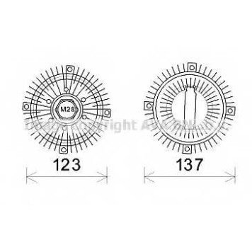 Сцепление вентилятора радиатора AVA QUALITY COOLING OLC557