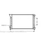 Радиатор охлаждения двигателя AVA QUALITY COOLING VW2072