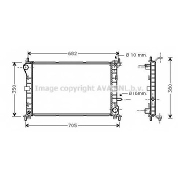 Радиатор охлаждения двигателя AVA QUALITY COOLING FD2264