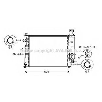 Радиатор охлаждения двигателя AVA QUALITY COOLING PE2124