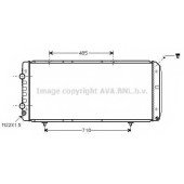 Радиатор охлаждения двигателя AVA QUALITY COOLING PE2151