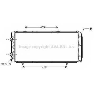 Радиатор охлаждения двигателя AVA QUALITY COOLING PE2151