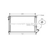 Радиатор охлаждения двигателя AVA QUALITY COOLING PE2179