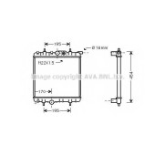 Радиатор охлаждения двигателя AVA QUALITY COOLING PE2243