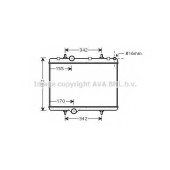 Радиатор охлаждения двигателя AVA QUALITY COOLING PE2281