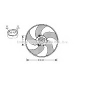 Вентилятор охлаждения двигателя AVA QUALITY COOLING PE7522