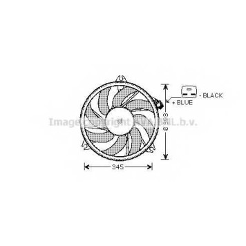 Вентилятор охлаждения двигателя AVA QUALITY COOLING PE7525