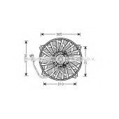 Вентилятор охлаждения двигателя AVA QUALITY COOLING PE7529