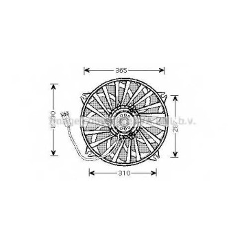 Вентилятор охлаждения двигателя AVA QUALITY COOLING PE7531