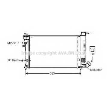 Радиатор охлаждения двигателя AVA QUALITY COOLING PEA2140