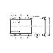 Радиатор охлаждения двигателя AVA QUALITY COOLING PEA2198