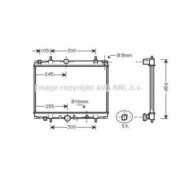 Радиатор охлаждения двигателя AVA QUALITY COOLING PEA2200