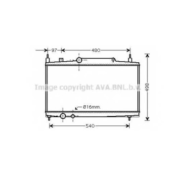 Радиатор охлаждения двигателя AVA QUALITY COOLING PEA2230