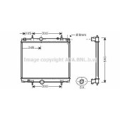 Радиатор охлаждения двигателя AVA QUALITY COOLING PEA2277