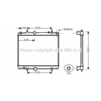 Радиатор охлаждения двигателя AVA QUALITY COOLING PEA2277