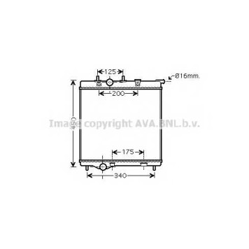 Радиатор охлаждения двигателя AVA QUALITY COOLING PEA2298