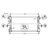 Радиатор охлаждения двигателя AVA QUALITY COOLING PEA2308