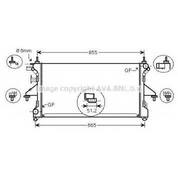 Радиатор охлаждения двигателя AVA QUALITY COOLING PEA2308