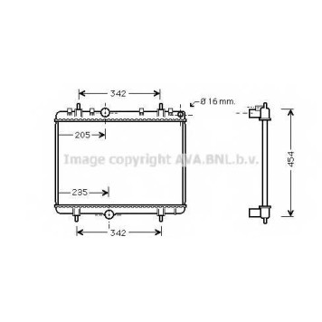 Радиатор охлаждения двигателя AVA QUALITY COOLING PEA2330