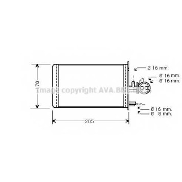 Радиатор отопления салона AVA QUALITY COOLING PEA6173