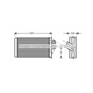 Радиатор отопления салона AVA QUALITY COOLING PEA6228