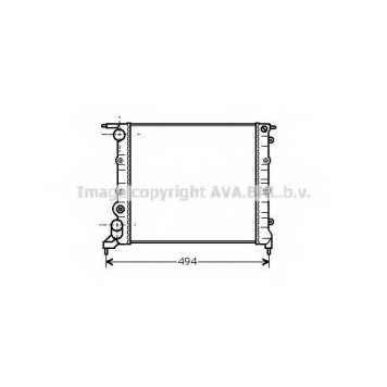 Радиатор охлаждения двигателя AVA QUALITY COOLING RT2042