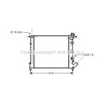 Радиатор охлаждения двигателя AVA QUALITY COOLING RT2120