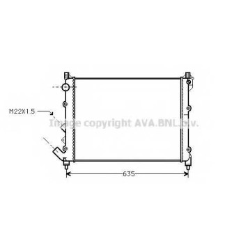 Радиатор охлаждения двигателя AVA QUALITY COOLING RT2164