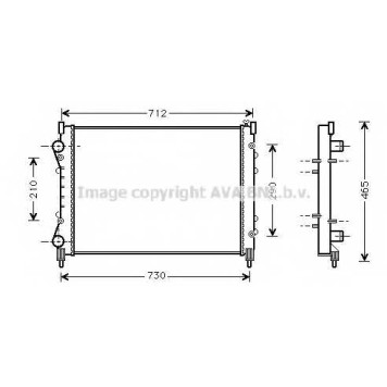 Радиатор охлаждения двигателя AVA QUALITY COOLING RT2233