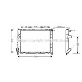 Радиатор охлаждения двигателя AVA QUALITY COOLING RT2268