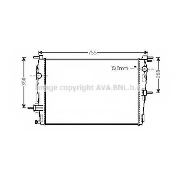 Радиатор охлаждения двигателя AVA QUALITY COOLING RT2458