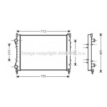 Радиатор охлаждения двигателя AVA QUALITY COOLING RTA2233