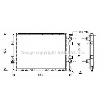 Радиатор охлаждения двигателя AVA QUALITY COOLING RTA2264