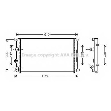 Радиатор охлаждения двигателя AVA QUALITY COOLING RTA2276