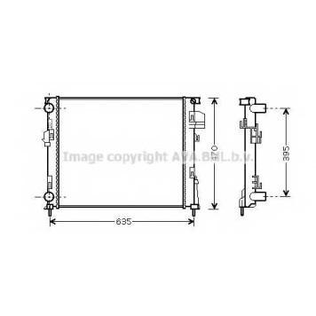 Радиатор охлаждения двигателя AVA QUALITY COOLING RTA2303