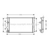 Радиатор охлаждения двигателя AVA QUALITY COOLING RTA2322