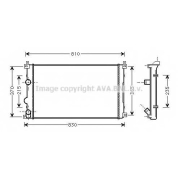 Радиатор охлаждения двигателя AVA QUALITY COOLING RTA2322