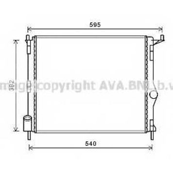 Радиатор охлаждения двигателя AVA QUALITY COOLING RTA2476