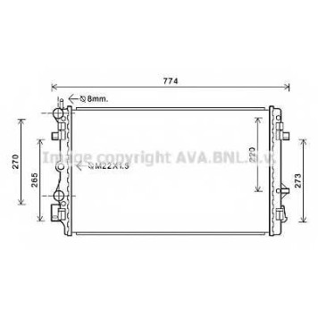 Радиатор охлаждения двигателя AVA QUALITY COOLING SA2021