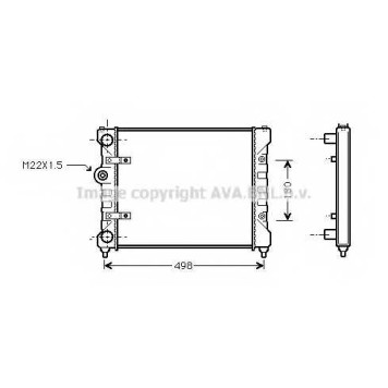 Радиатор охлаждения двигателя AVA QUALITY COOLING ST2022