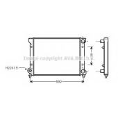 Радиатор охлаждения двигателя AVA QUALITY COOLING STA2033