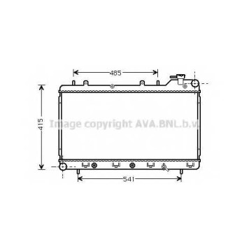 Радиатор охлаждения двигателя AVA QUALITY COOLING SU2016